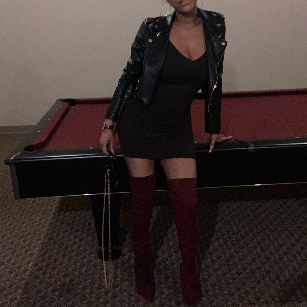 Black mini dress